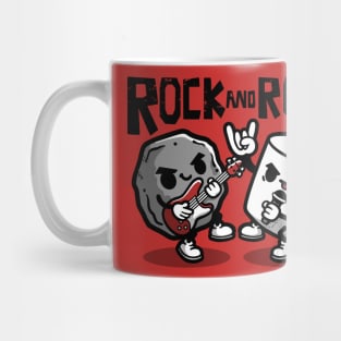 Rock and toilet roll Mug